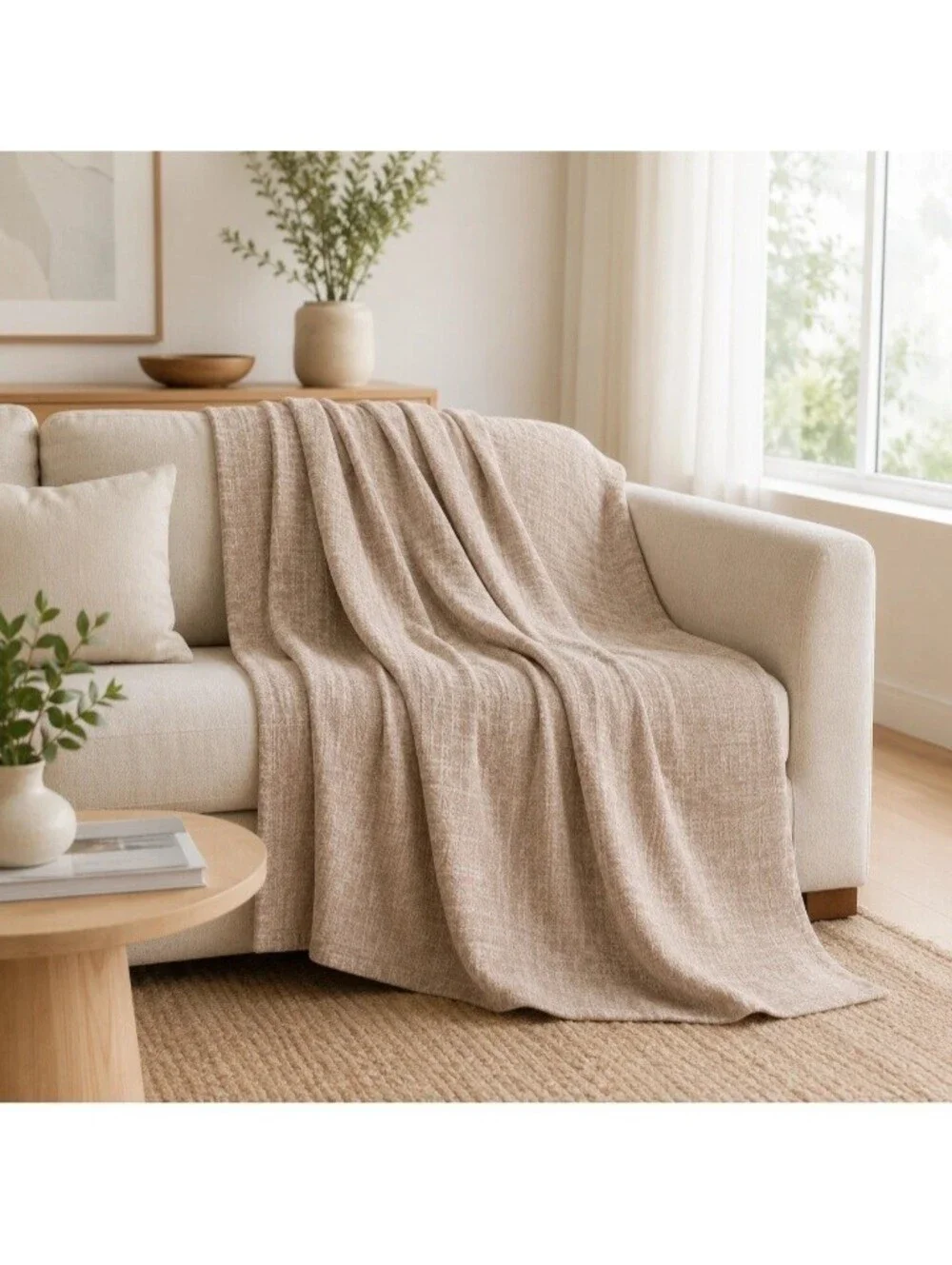 Berkshire Queen Down Alternative Filled Blanket 98 x 92 Beige 100% Polyester